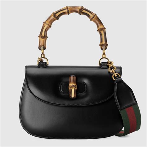 gucci bamboo patent bag